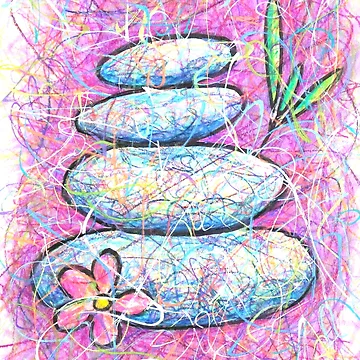 Artwork thumbnail, Balancing Zen Rocks by Kitslam Art