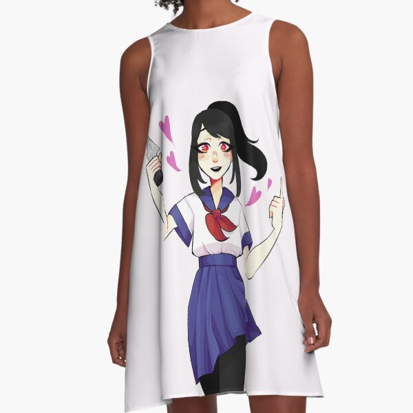 Vestido Acampanado Simulador De Yandere Sim De Yandere Simulador De Yandere Simulador De 6642