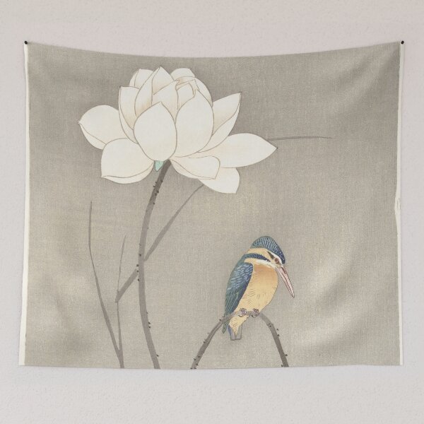 Item preview, Kingfisher with Lotus Flower designed and sold by Twisted Wick.