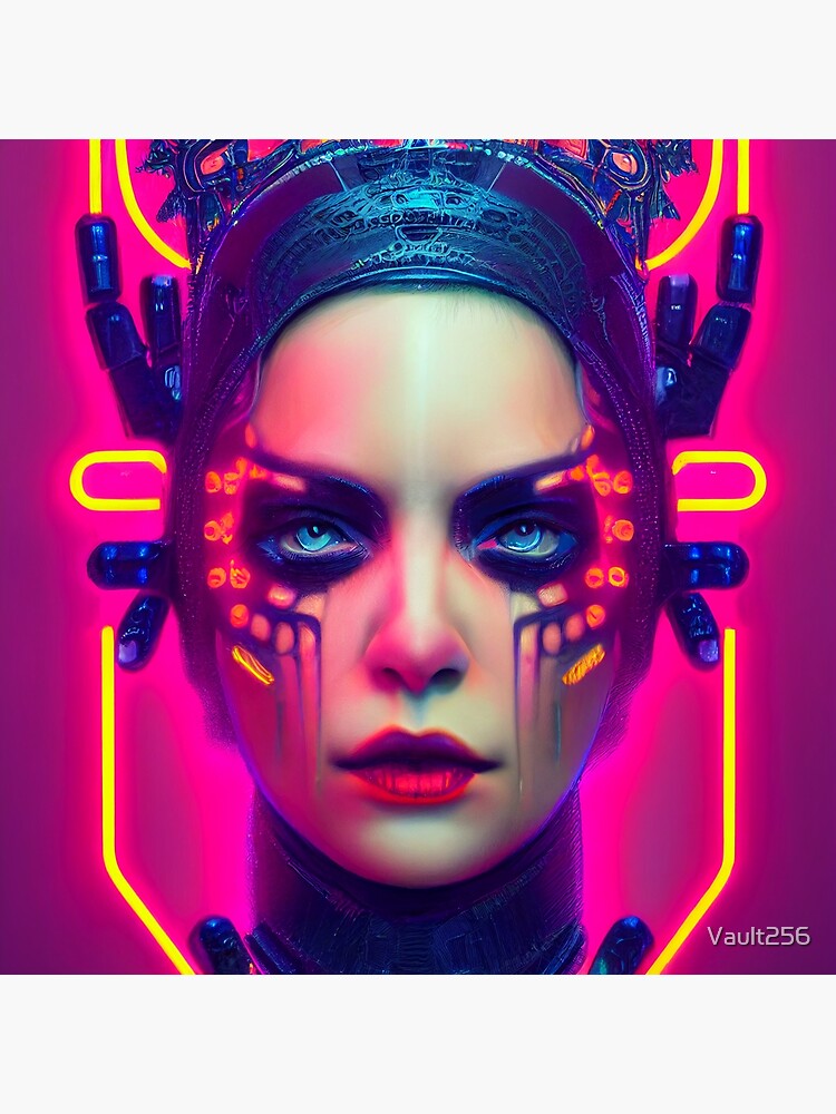 Cyberpunk Queen Ai Generated Art Photographic Print For Sale By Vault256 Redbubble 