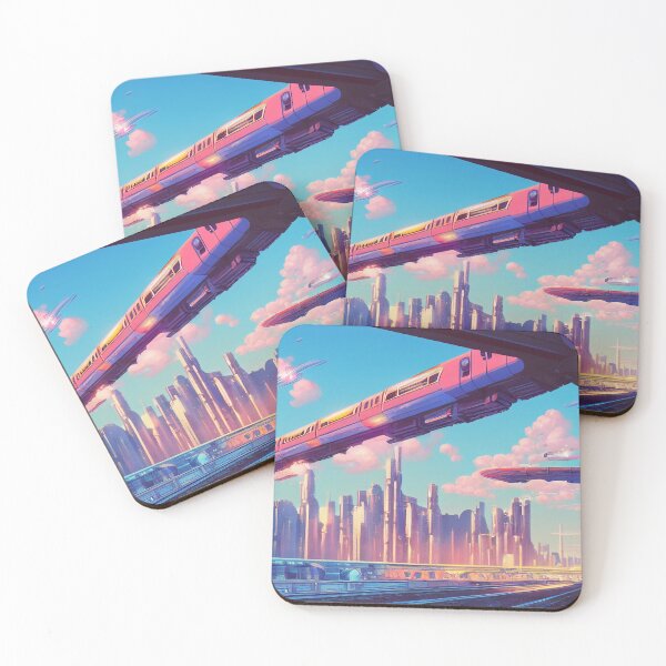 Item preview, Futuristic City Skyrail - AI Generated Art designed and sold by Vault256.