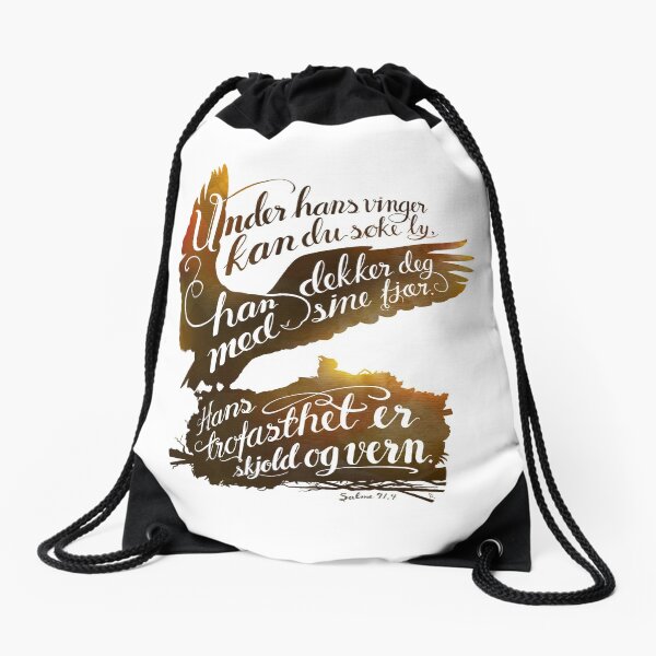 Under hans vinger Drawstring Bag