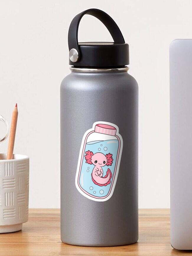 Axolotl Water Bottle, Axolotl Gifts, Stainless Steel Water Bottle