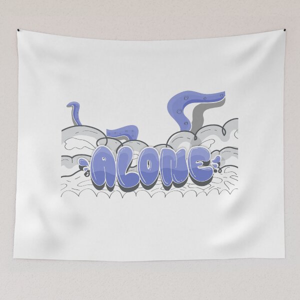 Item preview, Alone Tpography with some Tentacle designed and sold by goodboy-design.