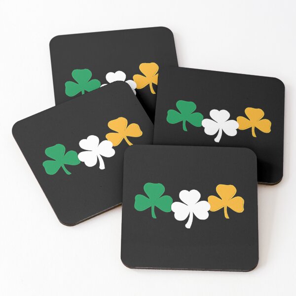 Item preview, Ireland Green White and Gold Shamrocks designed and sold by OliDesigns.