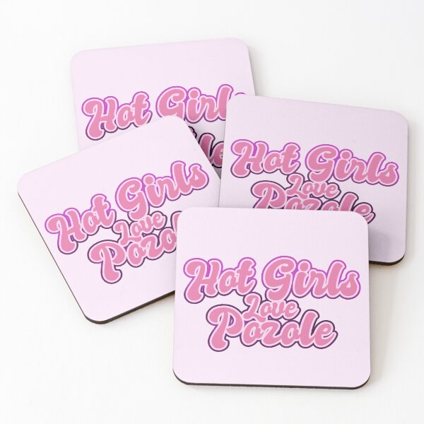 Item preview, Hot Girls Love Pozole - Retro Text Pink designed and sold by Chubuter.