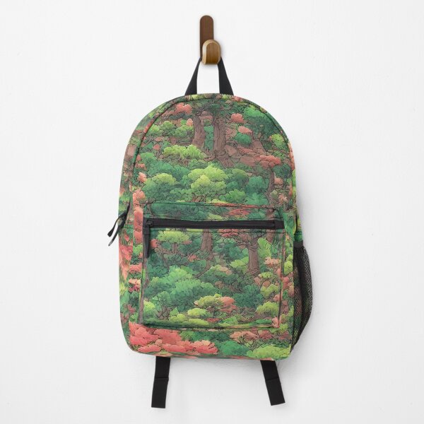 Item preview, A landscape of a Tranquil garden in the style of a manga background with a warm color palatte designed and sold by Art-of-AI.