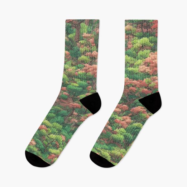 Item preview, A landscape of a Tranquil garden in the style of  a manga background with a warm color palatte designed and sold by Art-of-AI.