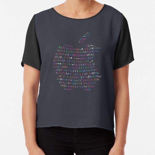 WWDC 2016 ASCII Logo (Dark Version, Large Font Size) Chiffon Top