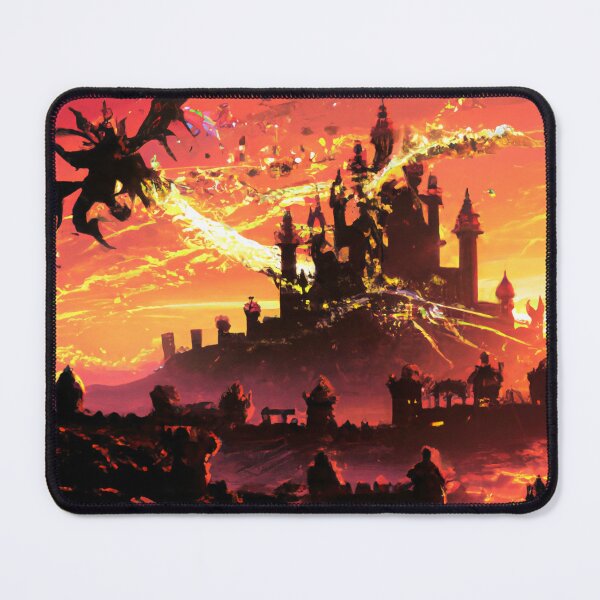Item preview, Castle Under Siege by Dragon - AI Generated Art designed and sold by Vault256.