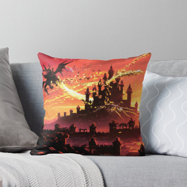 Item preview, Castle Under Siege by Dragon - AI Generated Art designed and sold by Vault256.