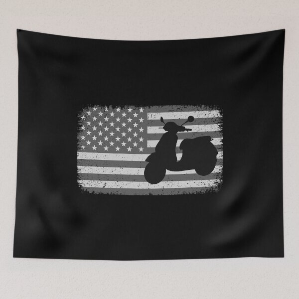 Item preview, American Flag Scooter Rider Scootering Motorbike designed and sold by CuteDesigns1.