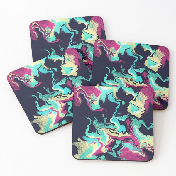 Item preview, Cyan Acrylic pour  designed and sold by Moniartprints.