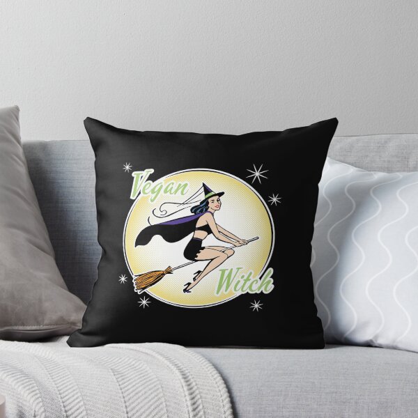 Item preview, Vintage Vegan Witch - Full Moon Plant Power Magic Halloween designed and sold by LaDolceVegan.