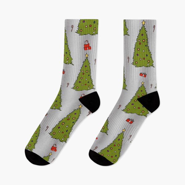 Item preview, Green Christmas Tree on Silver Pattern designed and sold by ellenhenry.