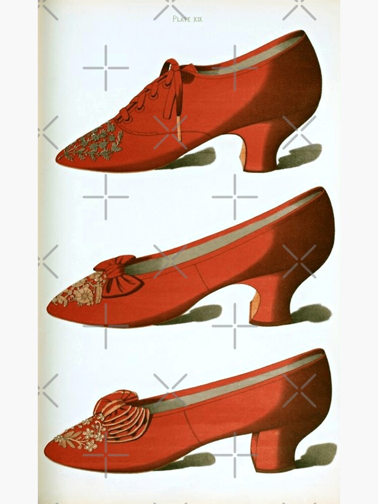 Disover Vintage Red Fashion Shoes Premium Matte Vertical Poster