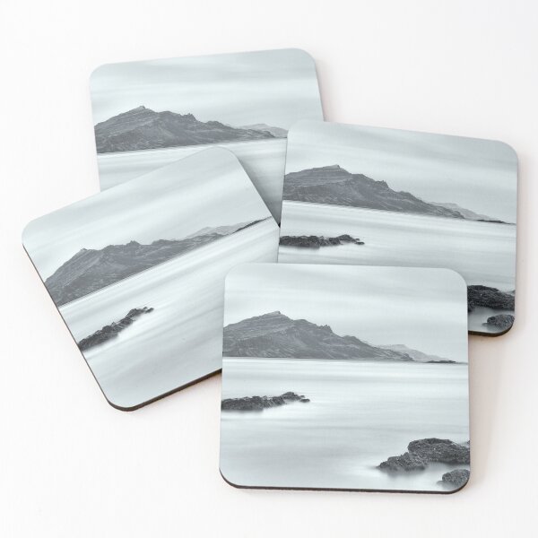 Item preview,  Ben Tianavaig from Braes Beach, Trotternish Skye. Mono. designed and sold by PhotosEcosse.