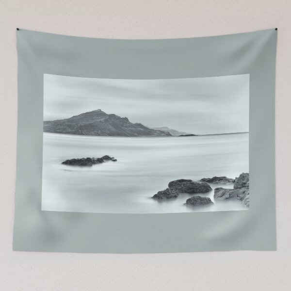 Item preview,  Ben Tianavaig from Braes Beach, Trotternish Skye. Mono. designed and sold by PhotosEcosse.