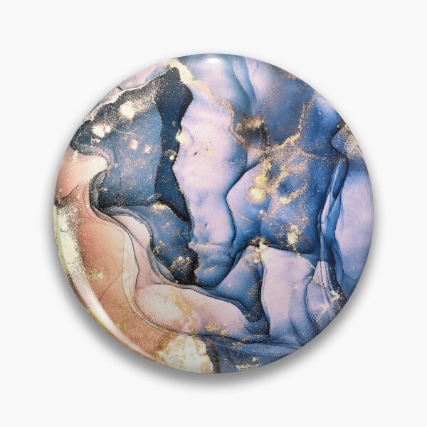 Item preview, Sparkling Navy Blue and Orange Abstract Art  designed and sold by ANZI-Shop.