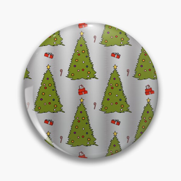 Item preview, Green Christmas Tree on Silver Pattern designed and sold by ellenhenry.