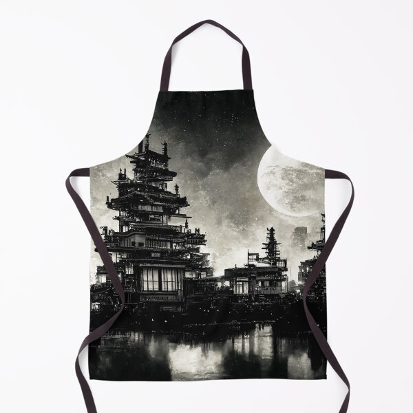 Item preview, Dystopian cityscape - black and white designed and sold by Lyxy.