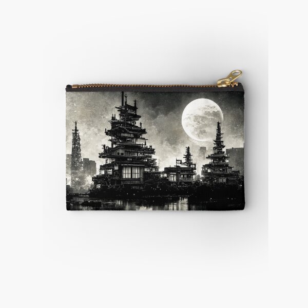 Item preview, Dystopian cityscape - black and white designed and sold by Lyxy.