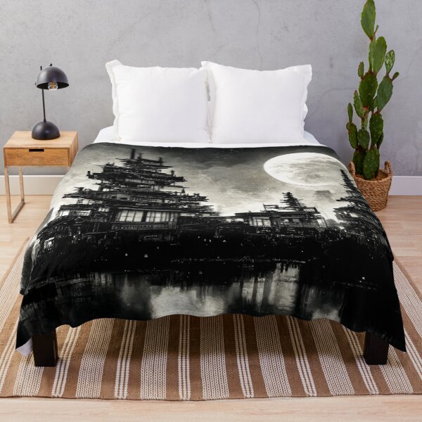 Item preview, Dystopian cityscape - black and white designed and sold by Lyxy.