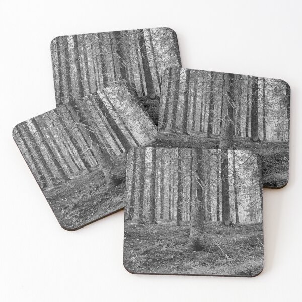 Item preview, Old spruces forest bw designed and sold by Jouko Lehto Photography.