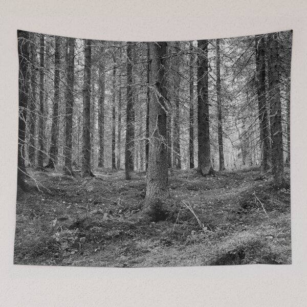 Item preview, Old spruces forest bw designed and sold by Jouko Lehto Photography.