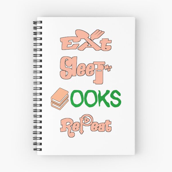 Item preview, Eat sleep books repeat,  designed and sold by Chakilogy.