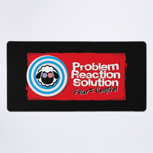 Item preview, Problem, Reaction, Solution - Fear = Control designed and sold by Click-Tees.