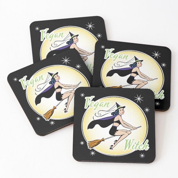 Item preview, Vintage Vegan Witch - Full Moon Plant Power Magic Halloween designed and sold by LaDolceVegan.