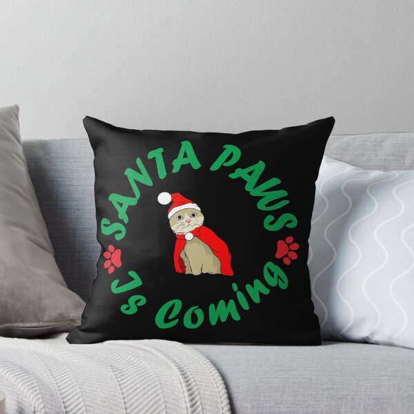 Aperçu de l'œuvre Santa Paws arrive Conception de chat de Noël créée et vendue par PetShoper.