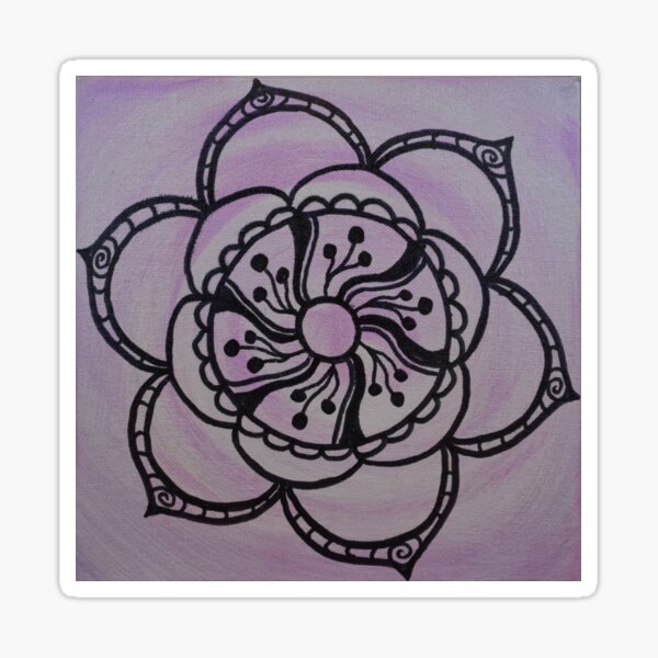 ANGELS AMONG US MANDALA ~ SACRED GEOMETRY FOR THE SOUL~ PURPLE Sticker