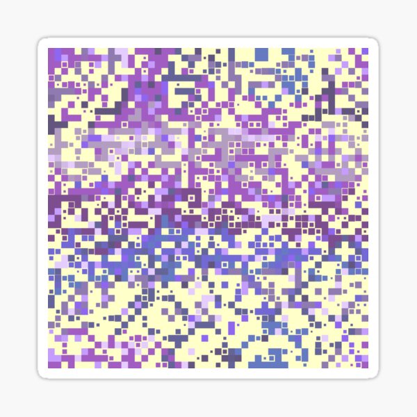 Vanilla ice cream with pink and purple halftone sprinkles Sticker