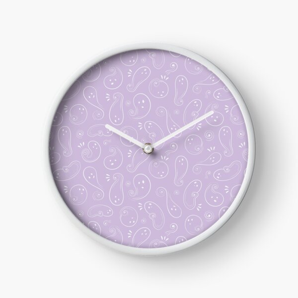 Lilac Ghosts Clock