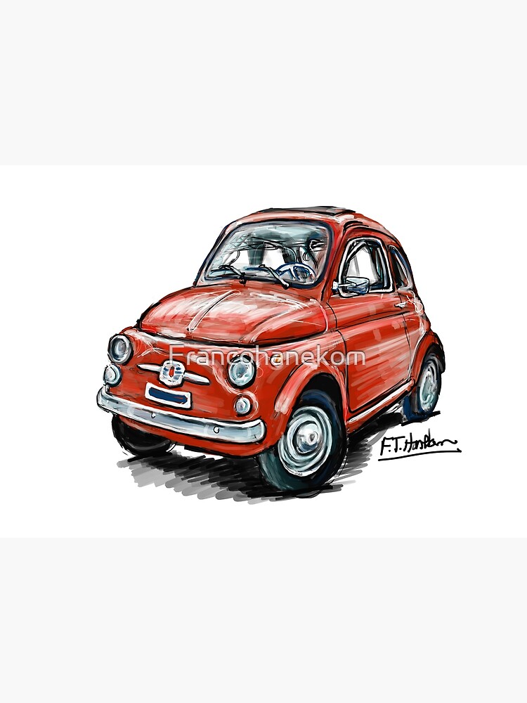 Classic Red Fiat 500 | Art Print