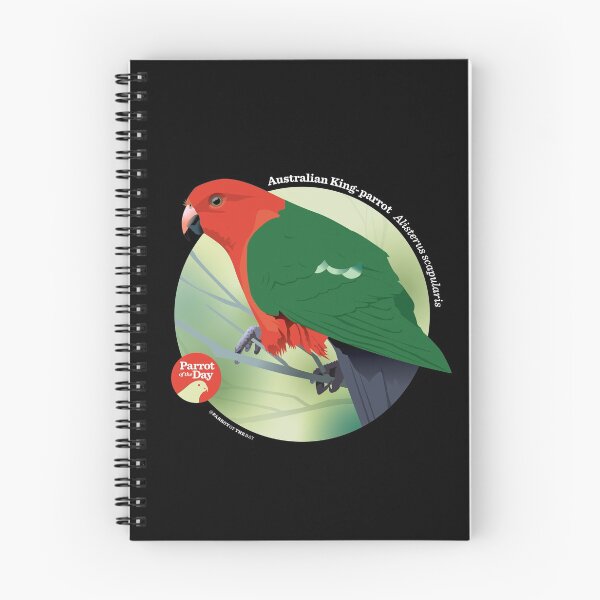 Item preview, King Parrot - Small white text for dark background designed and sold by parrotoftheday.