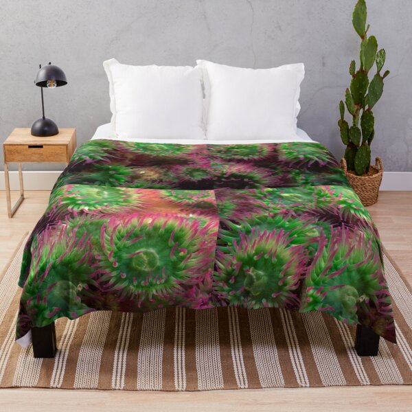 Item preview, Green and Magenta Colorful Sea Anemone designed and sold by silviaol.