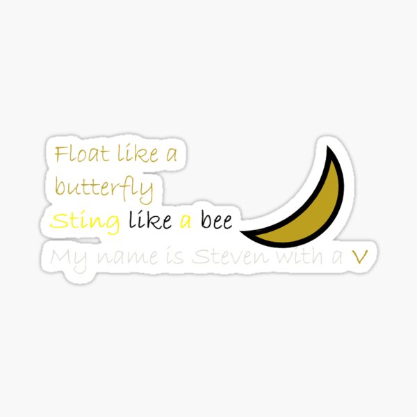 "Moon Knight Float like a butterfly sting like a bee" Sticker for Sale