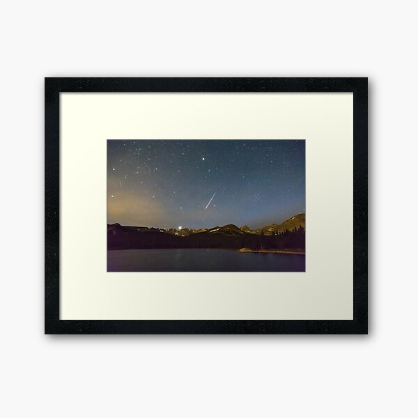 Perseid Meteor Shower Indian Peaks Framed Art Print
