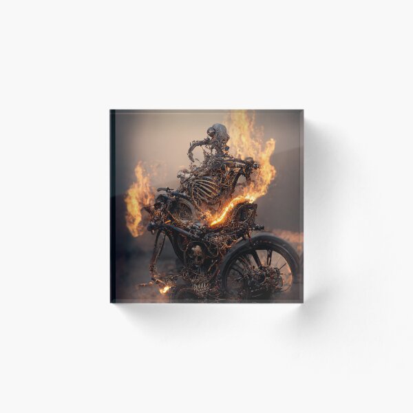 Item preview, El motociclista esquelético del infierno designed and sold by dibsmft.
