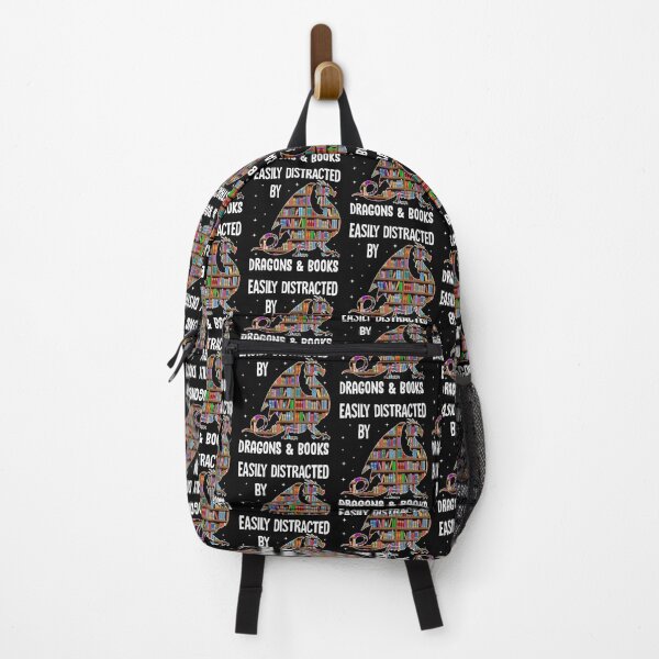 Item preview, Funny Easily Distracted By Dragons & Books Bookworm Library designed and sold by Best Designer.