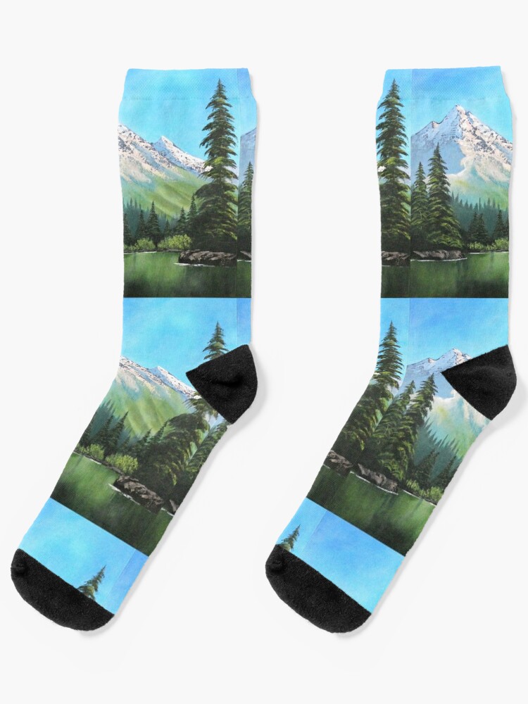 Bob Ross Socks - Painting Bob Ross