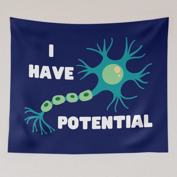 Item preview, I Have Potential Blue Neuron  designed and sold by Katherine Winner.