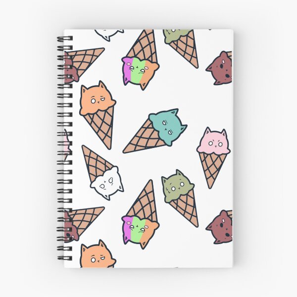 Item preview, Kawaii Ice Cream Cats! Repeating Pattern designed and sold by RMH-MRH-ART.