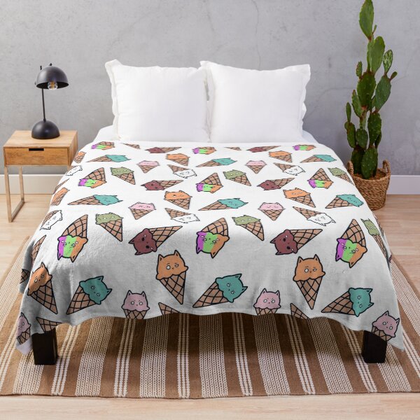 Item preview, Kawaii Ice Cream Cats! Repeating Pattern designed and sold by RMH-MRH-ART.