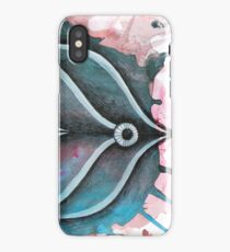 Fish on colorful abstract background iPhone Case