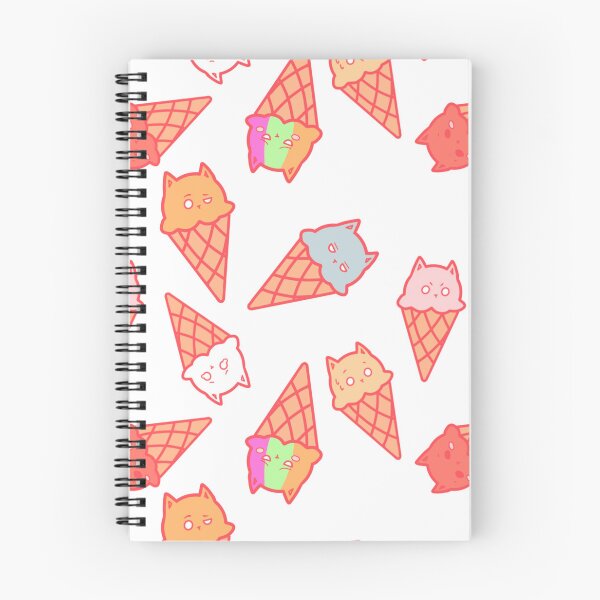 Item preview, Pastel Kawaii Ice Cream Cats! Repeating Pattern designed and sold by RMH-MRH-ART.