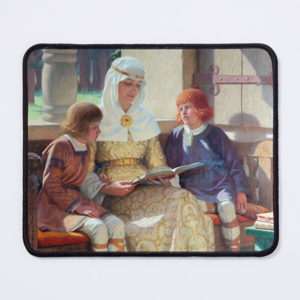 Item preview, La infancia de Alfredo el Grande, c. 1913 por Edmund Blair Leighton designed and sold by Cat Lady Designs.